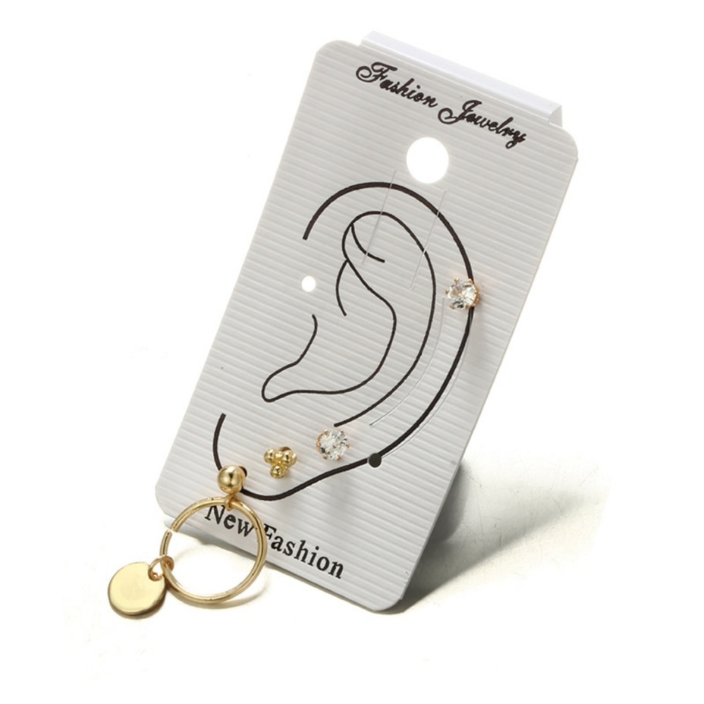 💕Last one Unique Design//Stud Earrings Set Gold - Picture 4 of 6